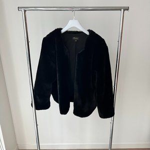 Faux Fur Black Jacket Women